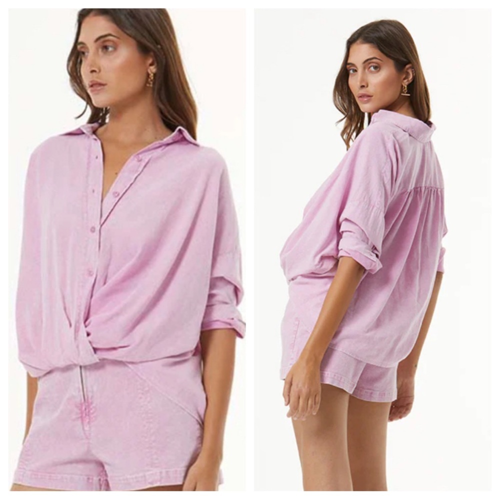 YOUNG FABULOUS & BROKE tourist top in purple jasmine